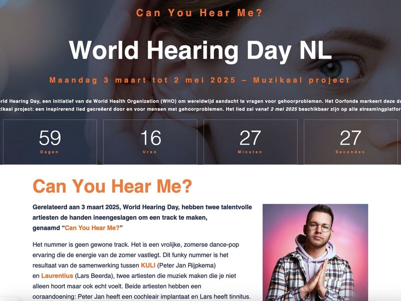 Can you hear me? En voel je het ook?